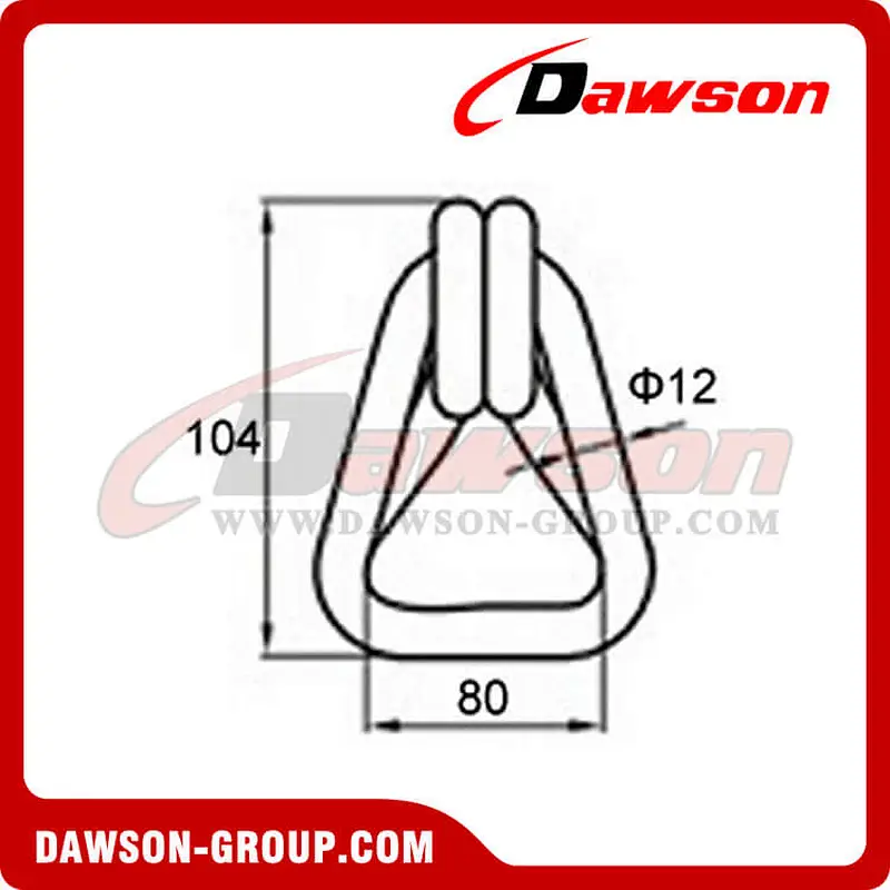 WH7540 BS 10000KG22000LBS 3 inch Hook and Keeper
