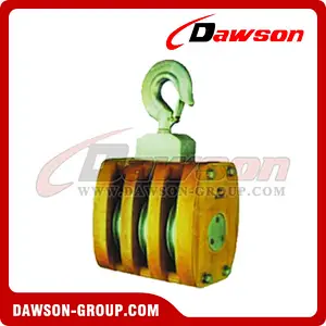 DS-B136 JIS Ship's Wooden Block Triple With Hook