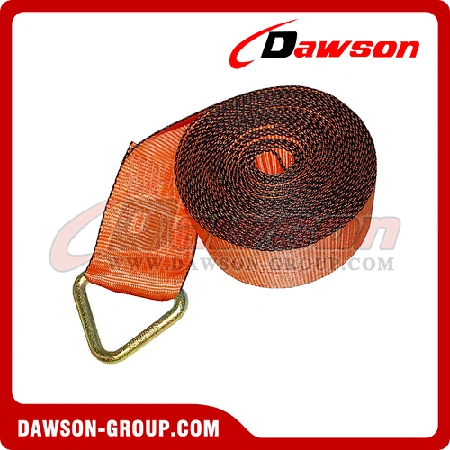 4 inch Custom Winch Strap with Delta Ring and Edge Protector