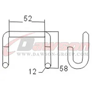 DSWH026 BS 5000KG / 11000LBS Double Claw Hooks