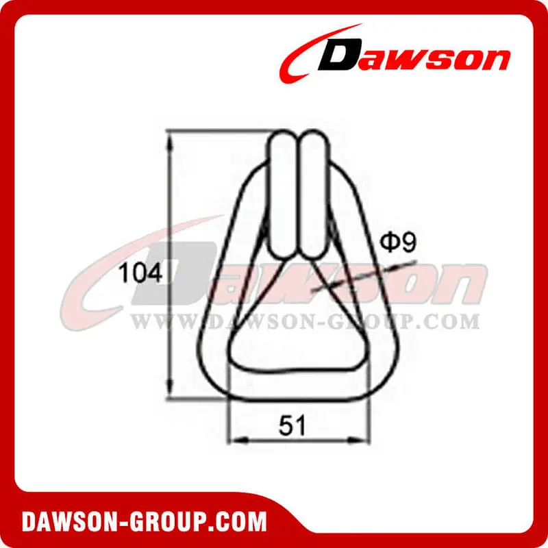 WH5040 BS 5000KG11000LBS 2 inch Zinc Plated Hook and Keeper