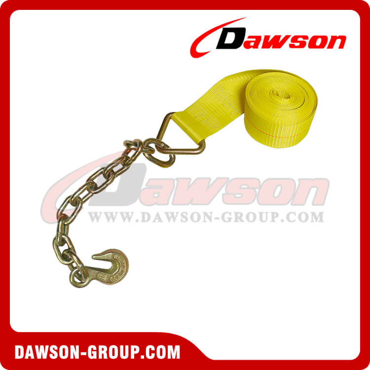 4 Winch Strap with Chain and Hook - Dawson Group - china manufacturer supplier