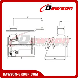 DSHW-A TYPE 250kg-1000kg Worm Gear Hand Lifting Winch with CE Certificate