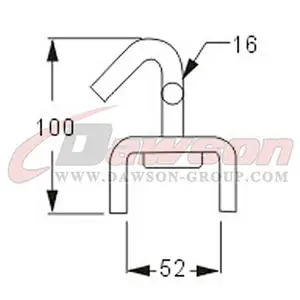 DSWH022 BS 5000KG / 11000LBS Swivel J Hooks