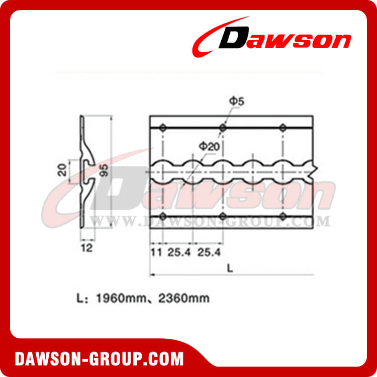 ALUMINUM TRACK TYPE LO31-78 DAWSON GROUP