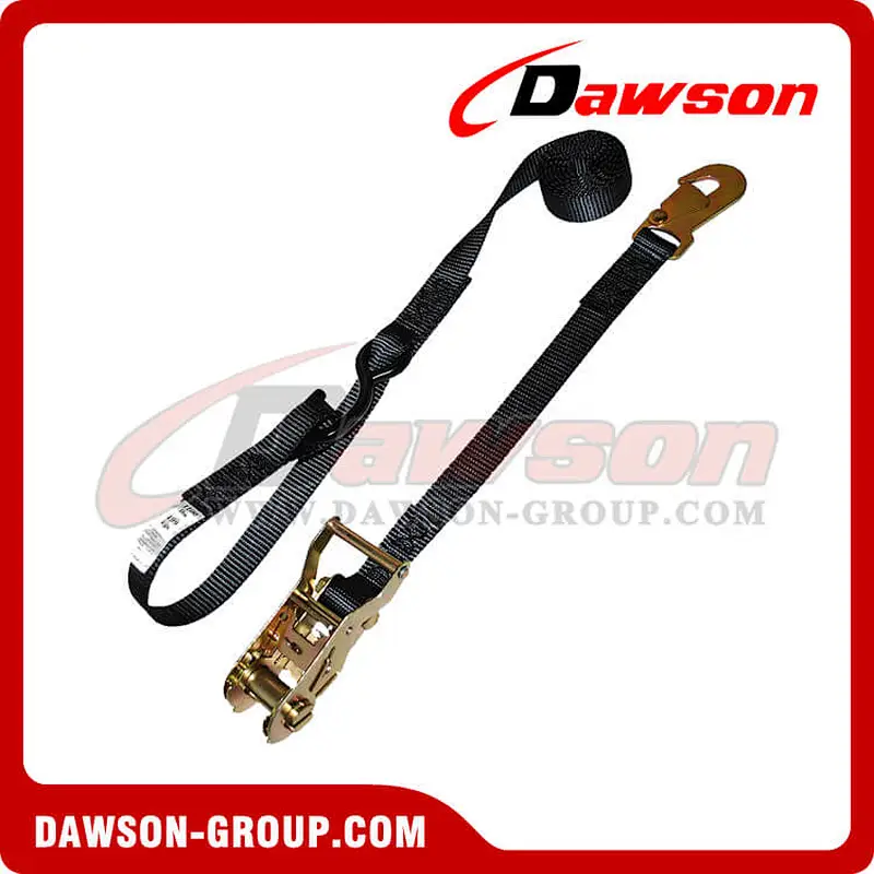 1 inch Heavy Duty Ratchet Strap with Snap Hook And S-Hook And Loop