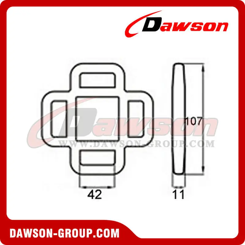 OWB4040-1 BS 4,000KG/8,800LBS 40mm One Way Lashing Buckle