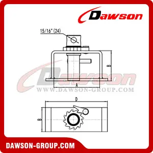 Cable Winches - Right Hand - Flatbed Truck Winches for Cargo Lashing Straps