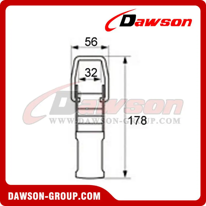 DSPB2715 BS 3300LBS/1500KGS 1 inch Paddle Buckle
