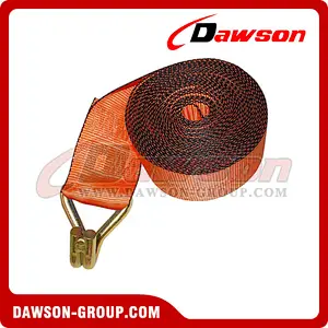 4 inch Custom Winch Strap with Wire Hook and Edge Protector