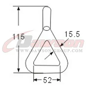 DSWH018A BS 5000KG  11000LBS 50mm Single J Hooks