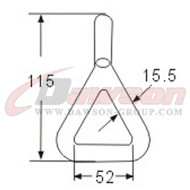 DSWH018A BS 5000KG  11000LBS 50mm Single J Hooks