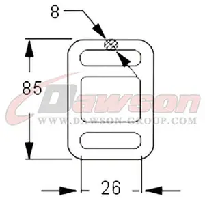 DSWH045 BS 1500KG  3300LBS 25mm Forged Steel One Way Buckle