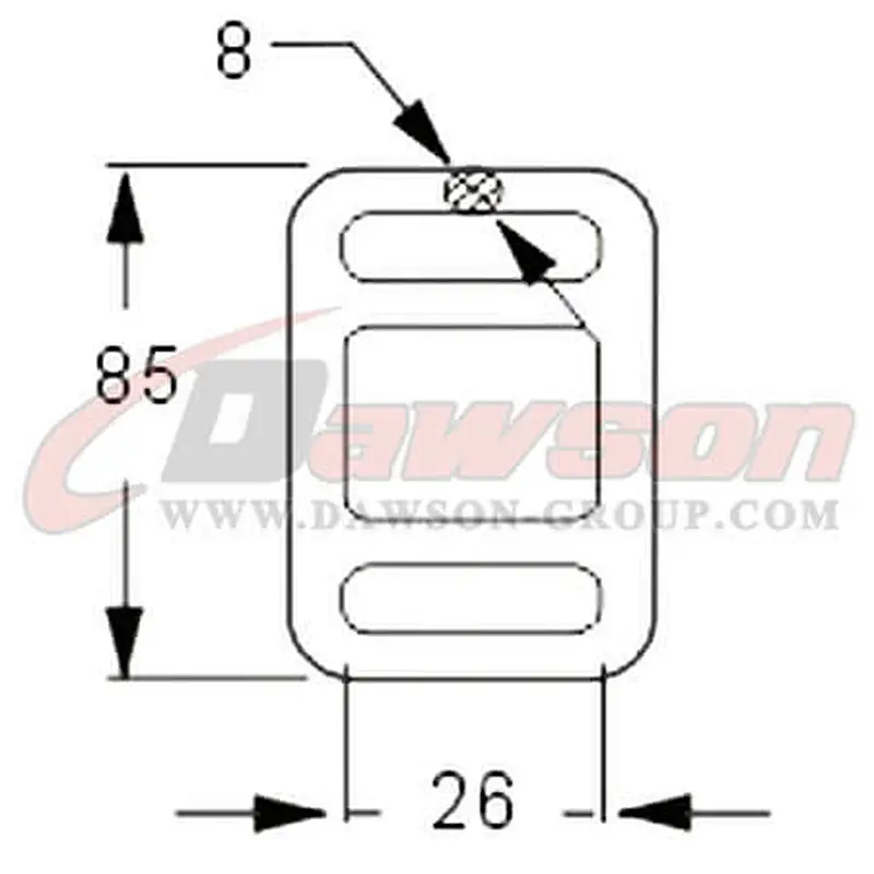 DSWH045 BS 1500KG  3300LBS 25mm Forged Steel One Way Buckle
