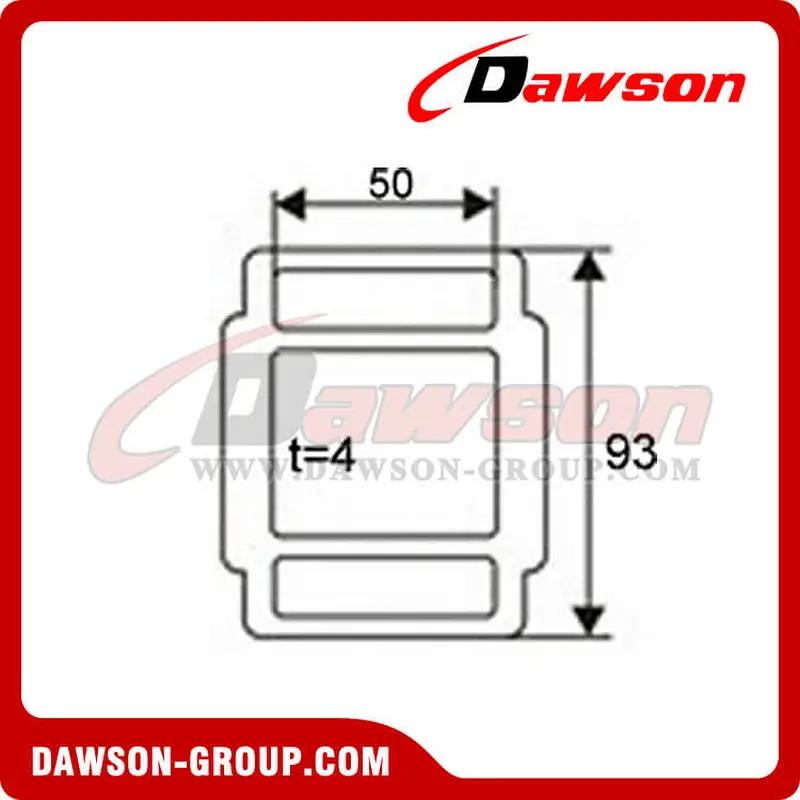 OWB5050-2 BS 5,000KG/11,000LBS 50mm One Way Lashing Buckle