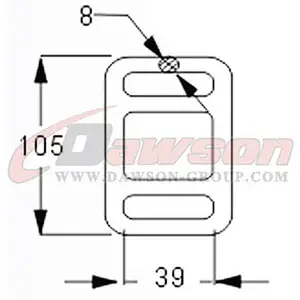 DSWH044 BS 3000KG / 6600LBS 35mm Zinc Plated Lashing Buckles