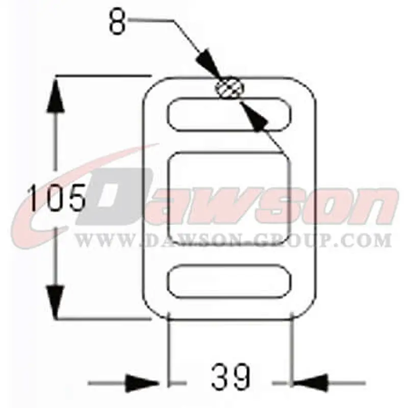 DSWH044 BS 3000KG / 6600LBS 35mm Zinc Plated Lashing Buckles