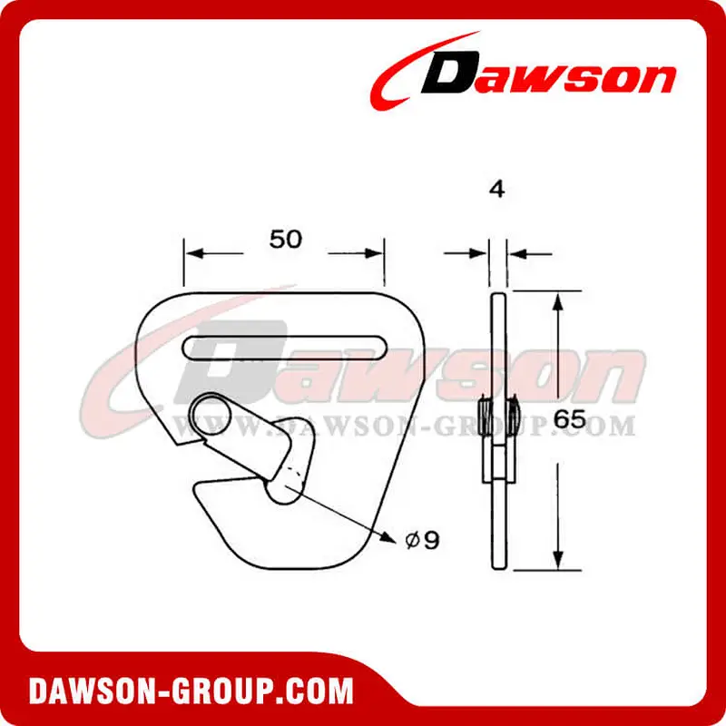 DSFH50101 B/S 5000KG/11000LBS Flat Hook