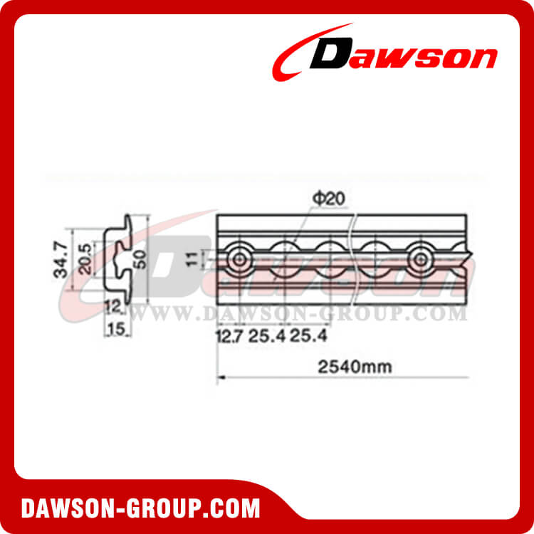 ALUMINUM TRACK TYPE LO213 DAWSON GROUP