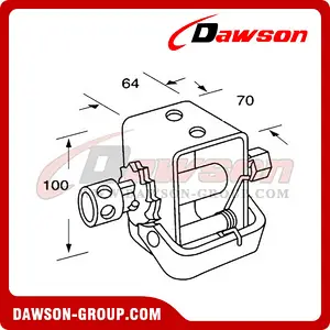 DSWN50503 B.S. 5000KG/11000LBS Small Lashing Winch, Alloy Steel Truck Winch