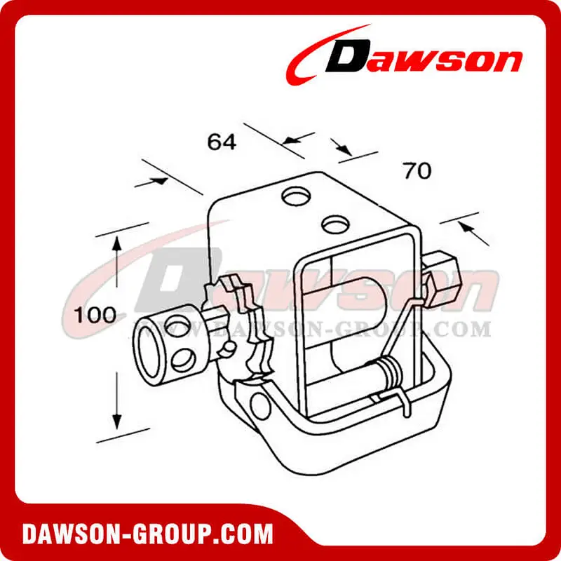 DSWN50503 B.S. 5000KG/11000LBS Small Lashing Winch, Alloy Steel Truck Winch