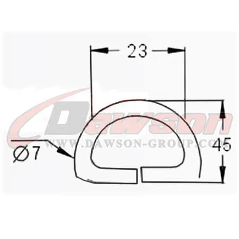 DSWH053 BS 750KG / 1650LBS 25mm Forged Steel D Ring