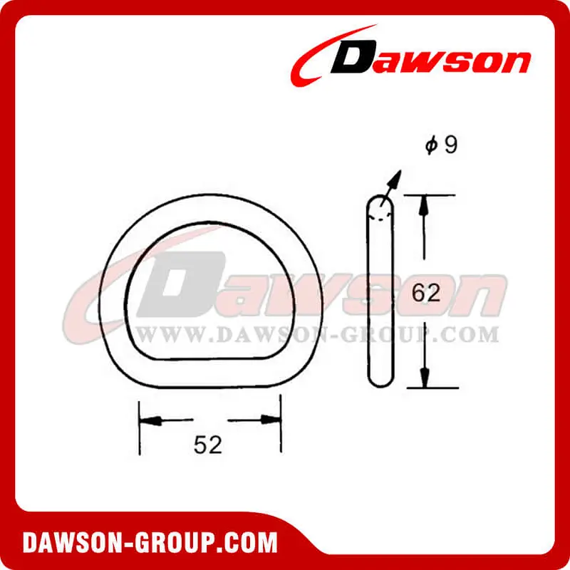 DSDR5003 B/S 3000KG/6600LBS D Ring