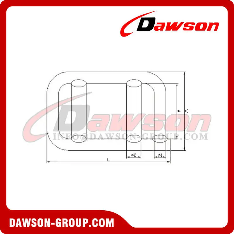 DSOWLB10T 10T 75MM One Way Lashing Buckle, 10000KG Welded Buckle