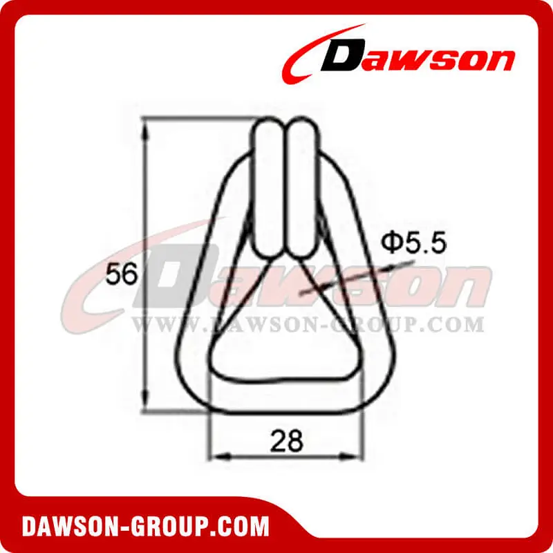 WH2840 BS 1500KG3300LBS 1 inch Zinc Plated Hook and Keeper
