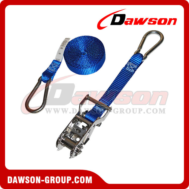 1 Stanless Steel Ratchet Strap with Stainless Carabiner - Dawson Group - China Manufacturer Supplier