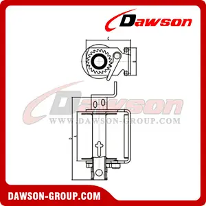 Australia Winch - Double Cap Sliding - Flatbed Truck Winches for Cargo Lashing Straps