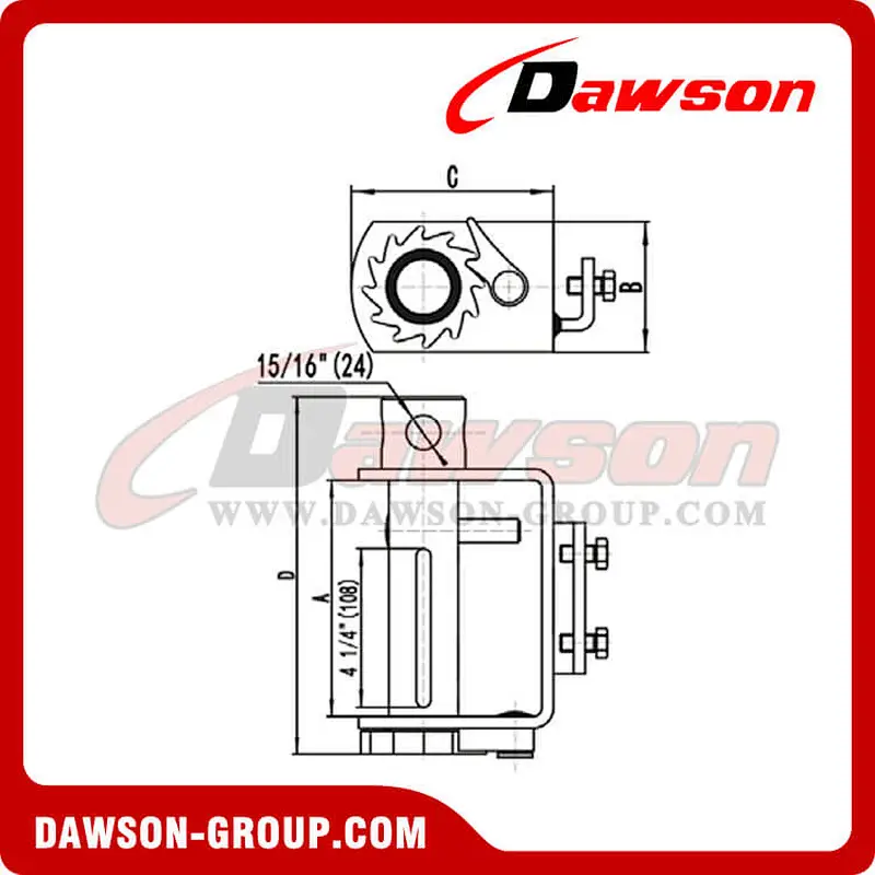 Portable Winch - Combination - Flatbed Truck Winches for Cargo Lashing Straps