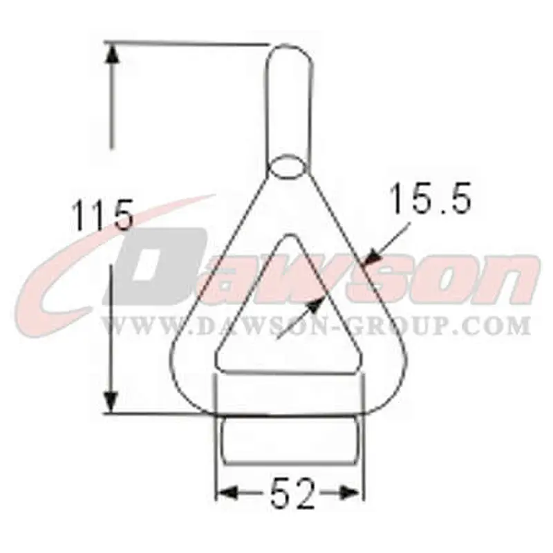 DSWH018B BS 5000KG  11000LBS 50mm Single J Hooks with Tube