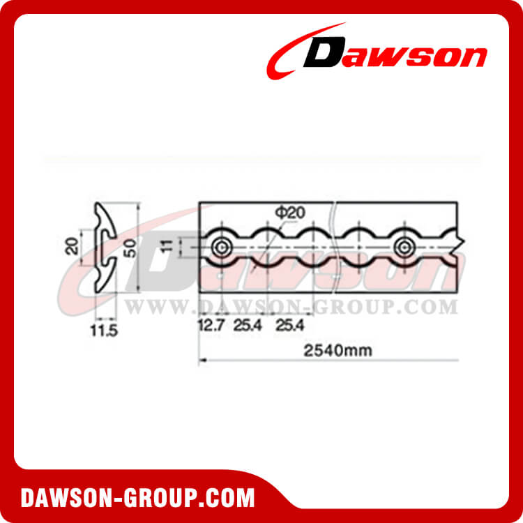 ALUMINUM TRACK TYPE LO215 DAWSON GROUP