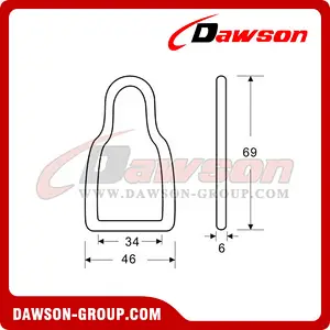 DSWH3501 BS 800KG1760LBS Wire Hook