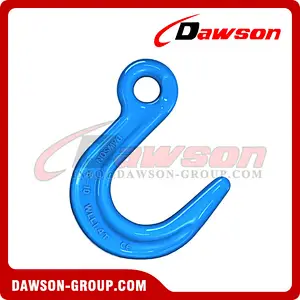DS1074 G100 Forged Alloy Steel Eye Foundry Hook, Large Opening Hook