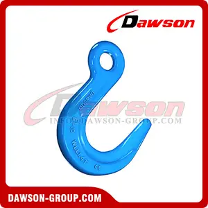 DS1074 G100 Forged Alloy Steel Eye Foundry Hook, Large Opening Hook