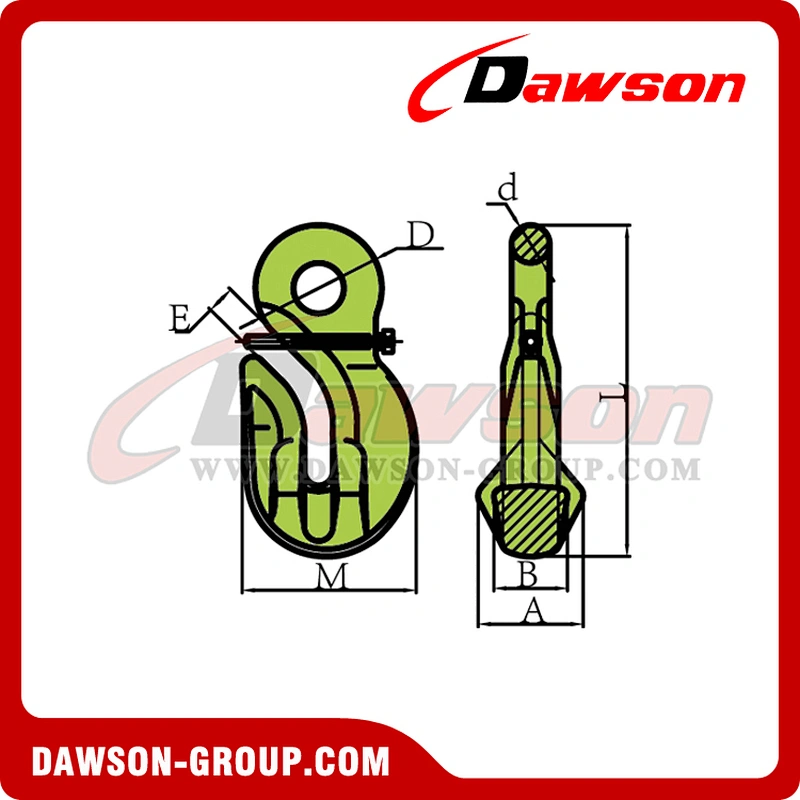 DS1023 G100 Special Eye Grab Hook with Safety Pin