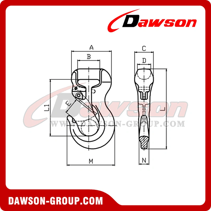 DS1043 G100 Synthetic Sling Hook for Lifting Slings Fitting