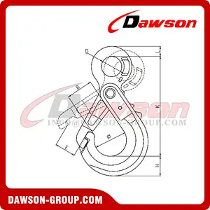 DS1016 G100 Special Eye Self-Locking Hook for Crane Lifting Chain Slings