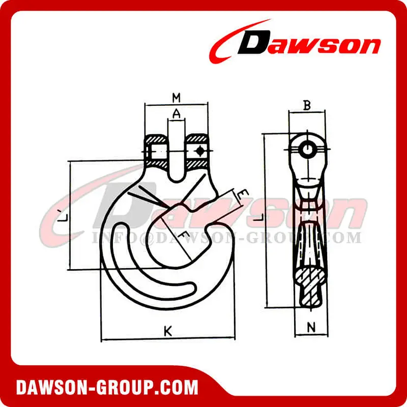 DS1021 G100 Clevis Forest Hook for Logging