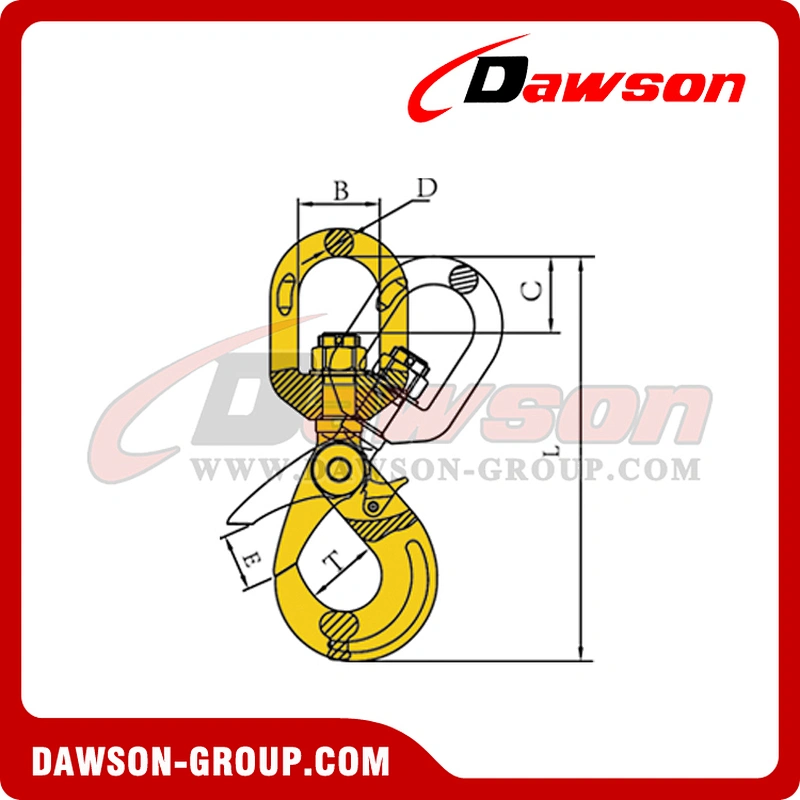 DS083 G80 European Type Swivel Selflock Hook for Chain Slings