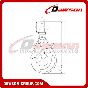 DS657 G80 / Grade 80 Shank Self-Locking Hook