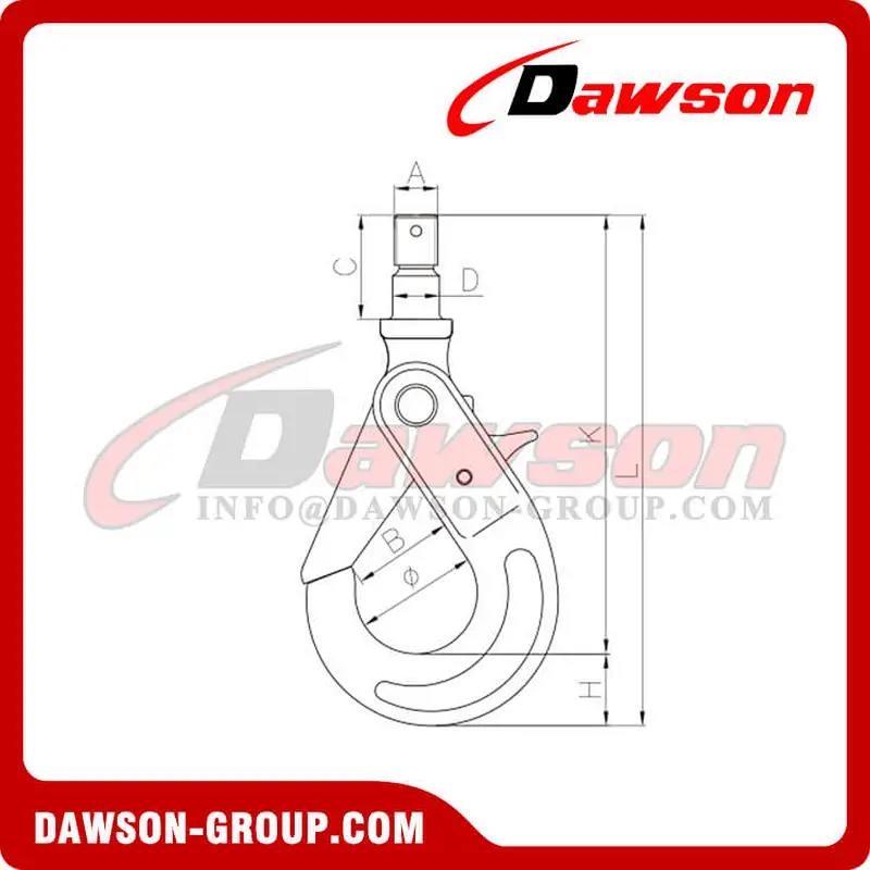 DS657 G80 / Grade 80 Shank Self-Locking Hook