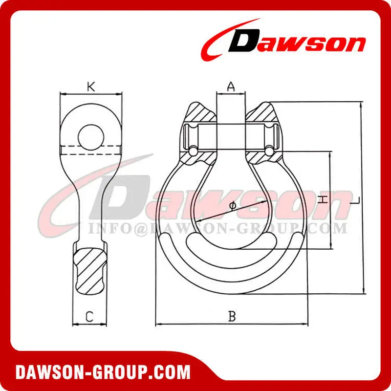 DS002 G80 Omega Link for Chain Slings Components Assembl