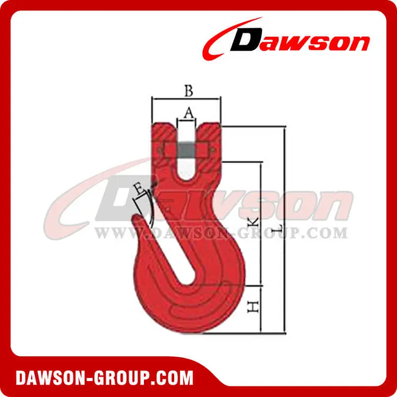 DS028 G80 U.S. Clevis Grab Hook for Chain Slings