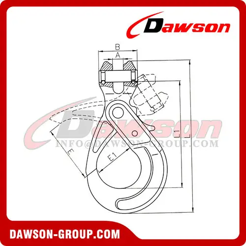 DS489 G80 Special Clevis Self-lock Hook