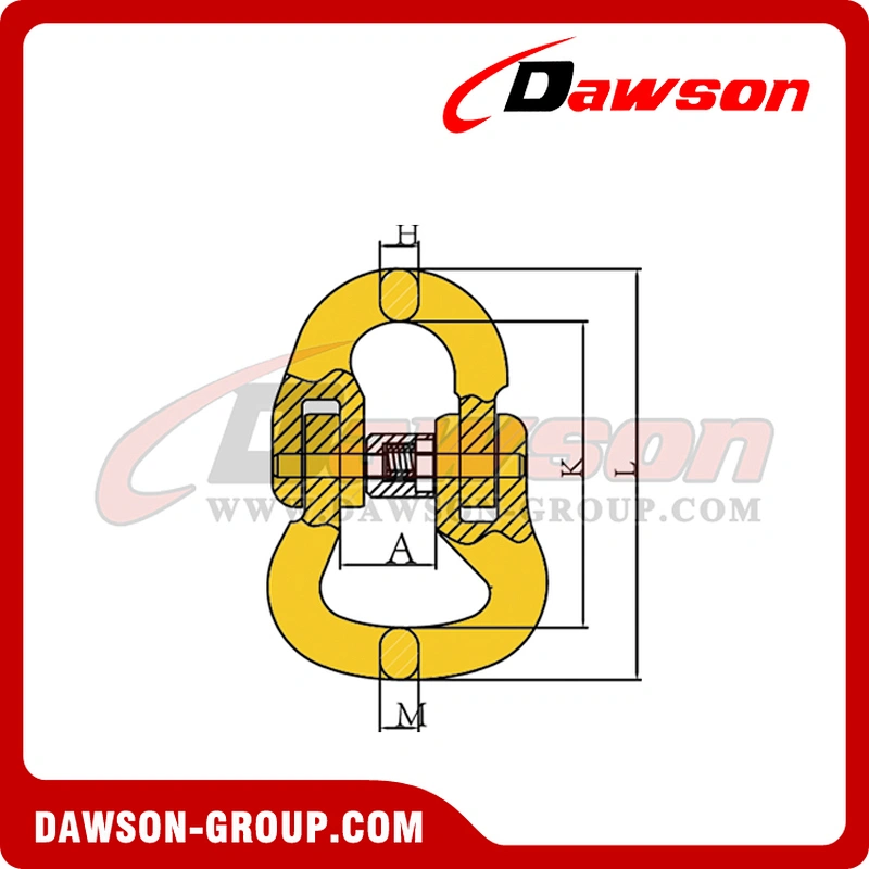 DS079 G80 Special Webbing Connecting Link / Grade 80 Web Sling Connector for Webbing