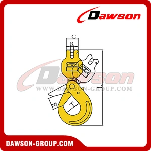 DS007 G80 / Grade 80 Clevis Swivel Self-Locking Hook with Bearing for Crane Lifting Chain Slings