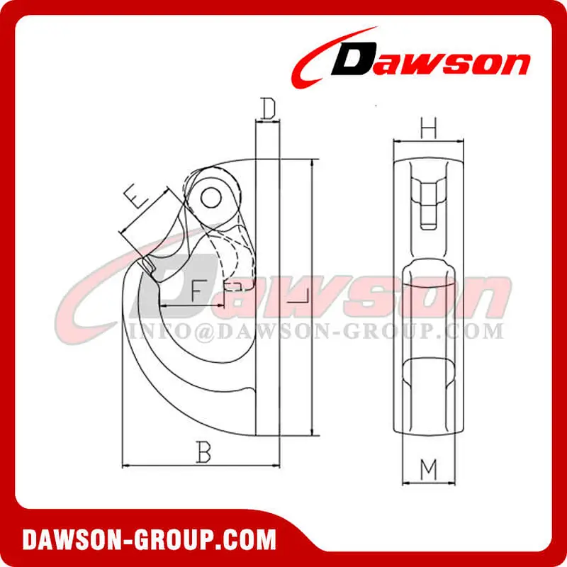 DS106 G80 UH Light Type Welded Hook with Latch